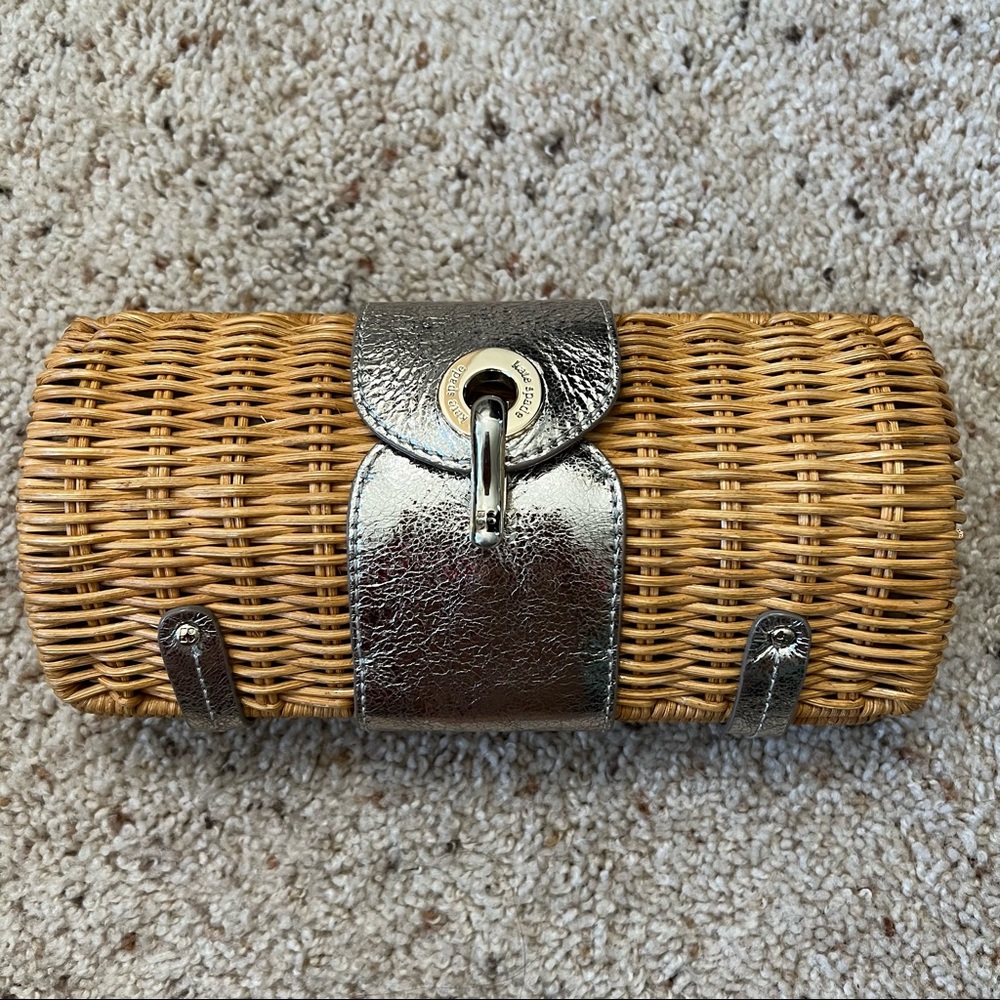 Kate spade wicker clutch